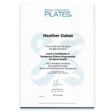 Active IQ - Level 3 Certificate in Designing Pilates Programmes for Bone Health